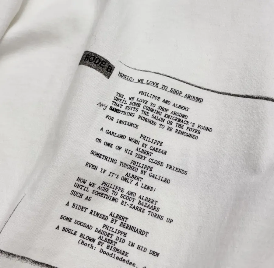Graffiti Letter Crewneck Long-Sleeve T-Shirt Top in White, product view 17