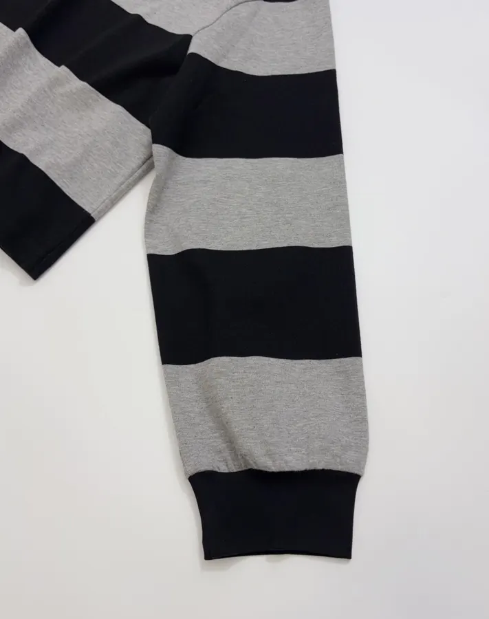 Striped Colorblock Top in Black and Gray, product view 05