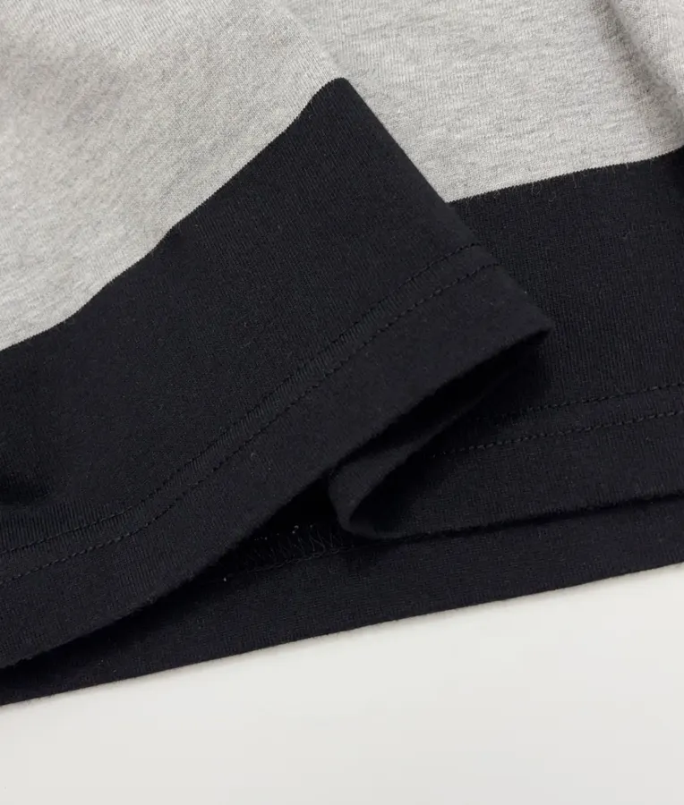 Striped Colorblock Top in Black and Gray, product view 08