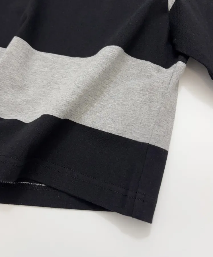 Striped Colorblock Top in Black and Gray, product view 10