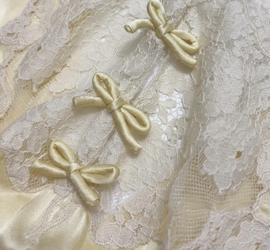 Silk-and-Lace Backless Bow-Tie Sleeveless Maxi Dress in Pale Yellow, product view 06