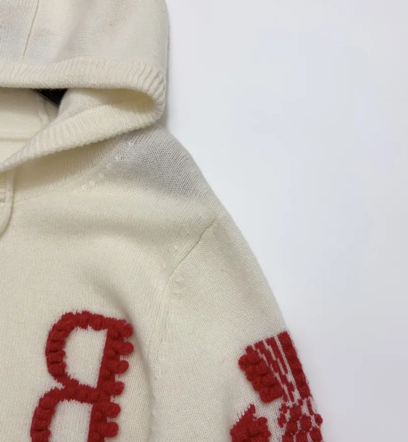 Colorblock Zip-Up Hooded Knit Cardigan in Oatmeal, product view 03