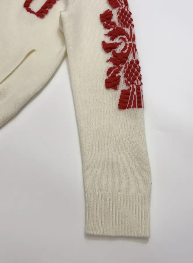 Colorblock Zip-Up Hooded Knit Cardigan in Oatmeal, product view 06
