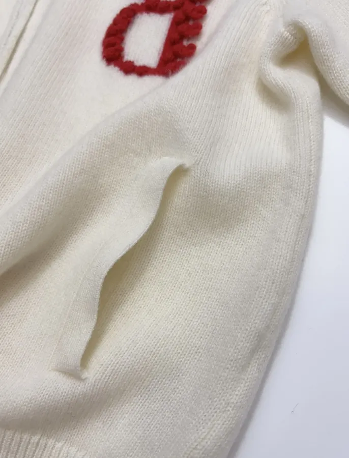 Colorblock Zip-Up Hooded Knit Cardigan in Oatmeal, product view 11