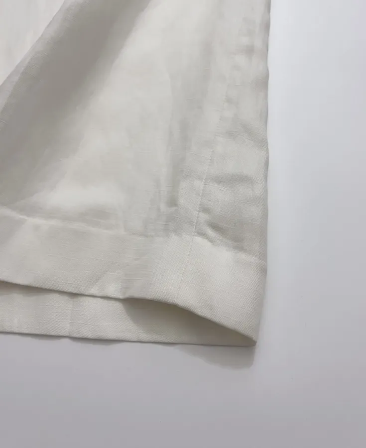 Ivory High-Waist Wide-Leg Trousers in Off-White, product view 12