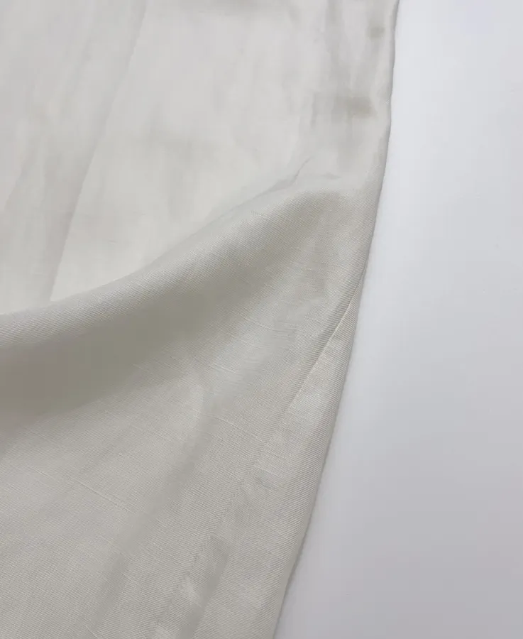 Ivory High-Waist Wide-Leg Trousers in Off-White, product view 14
