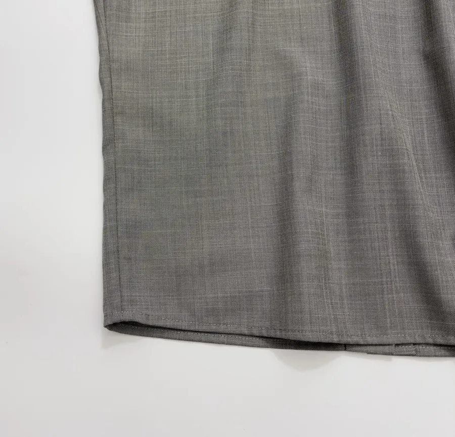 Taupe Sleeveless Collared Knit Top in Gray, product view 09