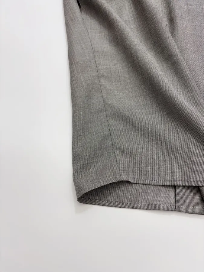Taupe Sleeveless Collared Knit Top in Gray, product view 11