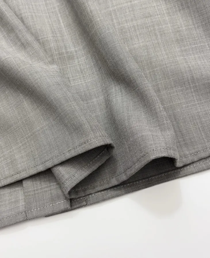 Taupe Sleeveless Collared Knit Top in Gray, product view 12