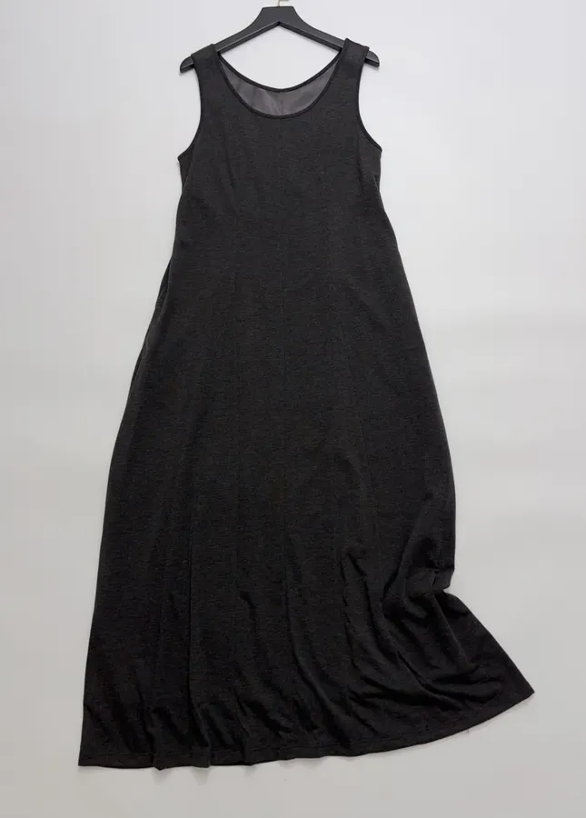 Gray Wool Knitted Dress, Tank Dress in Gray, product view 05