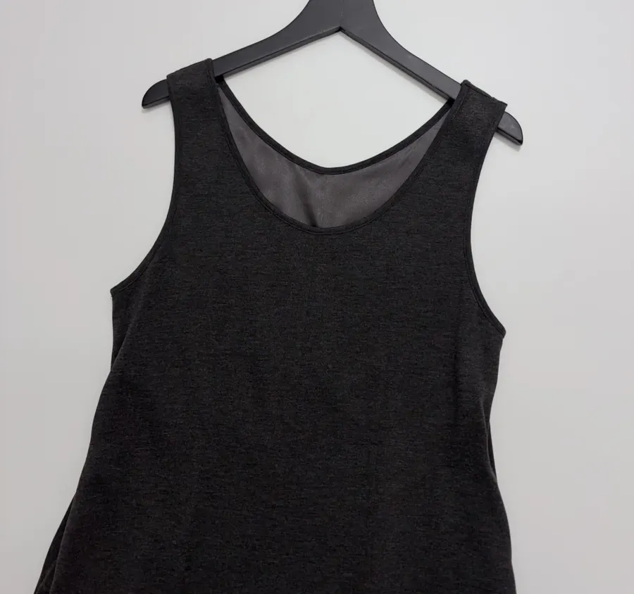 Gray Wool Knitted Dress, Tank Dress in Gray, product view 07