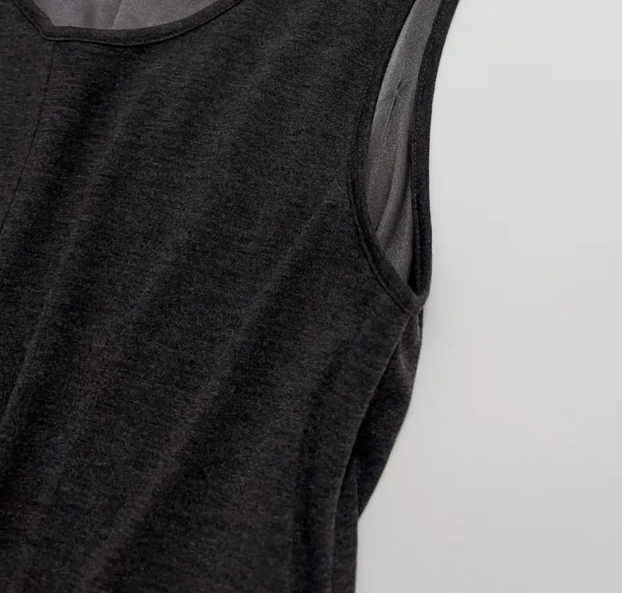 Gray Wool Knitted Dress, Tank Dress in Gray, product view 09