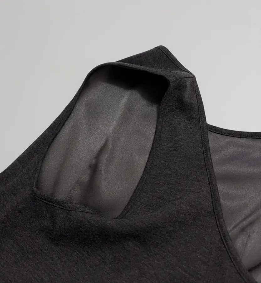 Gray Wool Knitted Dress, Tank Dress in Gray, product view 12
