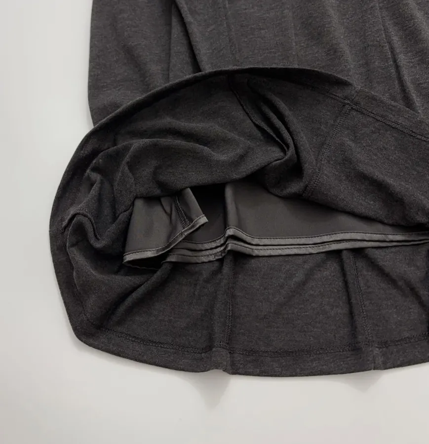 Gray Wool Knitted Dress, Tank Dress in Gray, product view 16