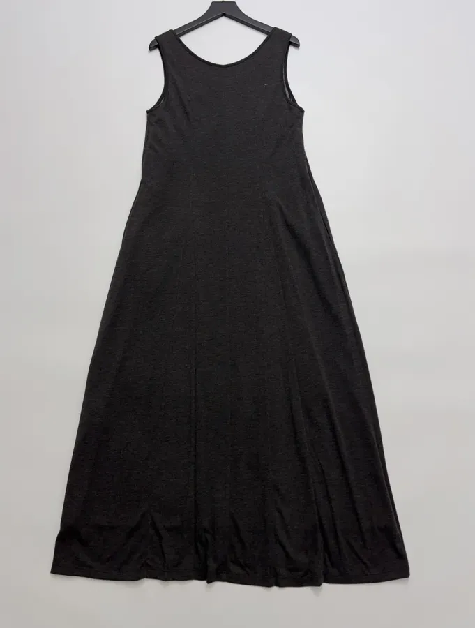 Gray Wool Knitted Dress, Tank Dress in Gray, product view 18