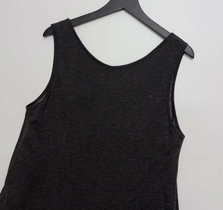 Gray Wool Knitted Dress, Tank Dress in Gray, product view 19
