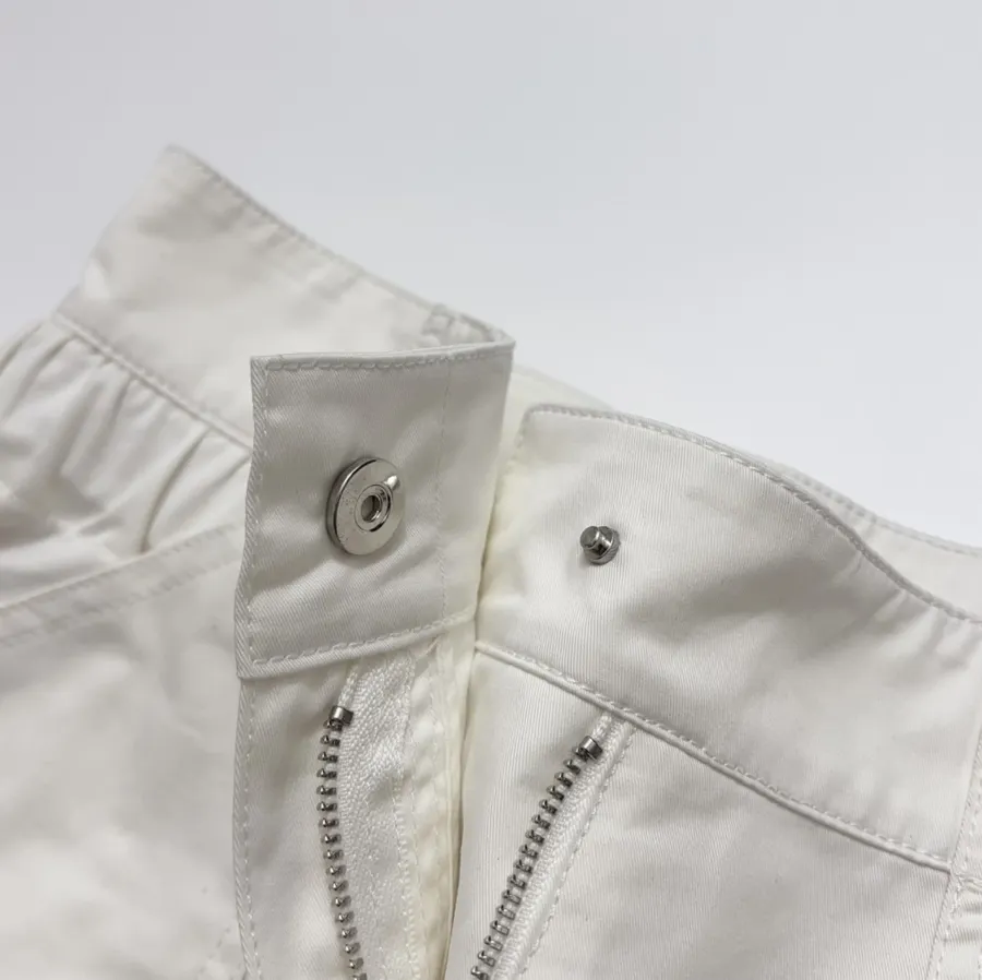Cuffed Tailored Shorts in Brown, Navy and White, product view 07