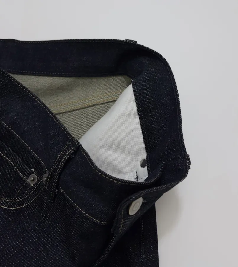 Dark Blue High-Waist Cropped Straight Jeans in Navy, product view 10