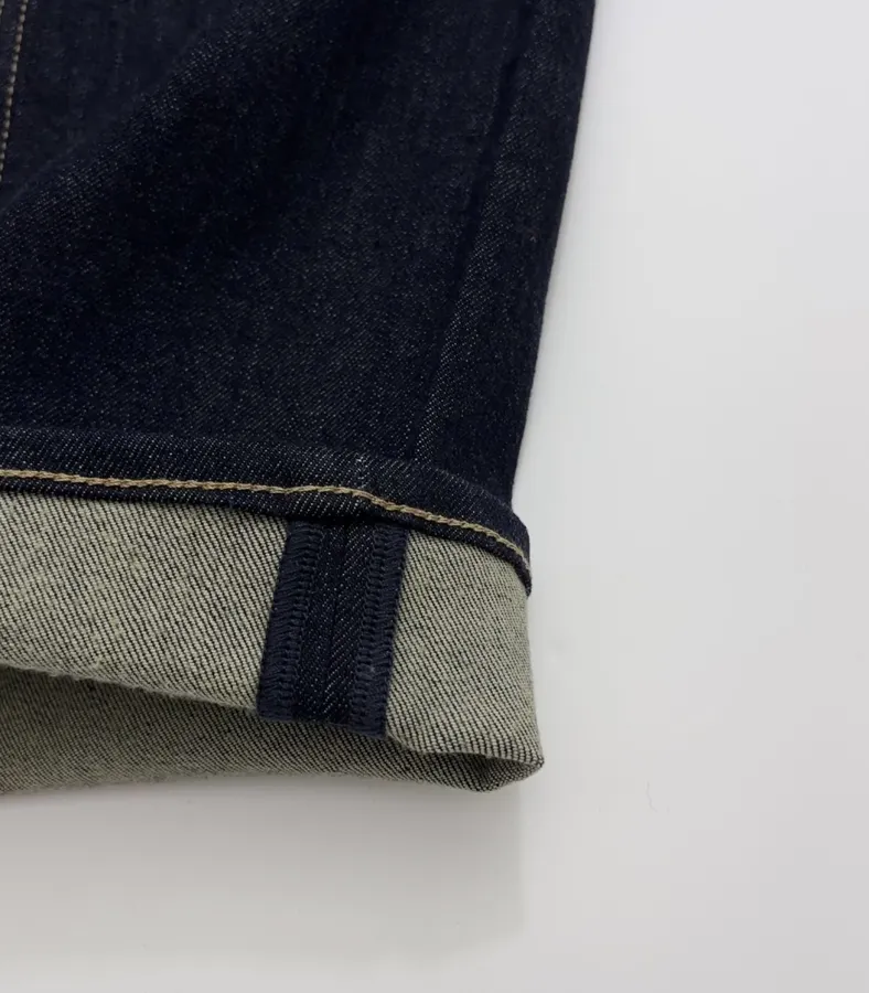 Dark Blue High-Waist Cropped Straight Jeans in Navy, product view 17