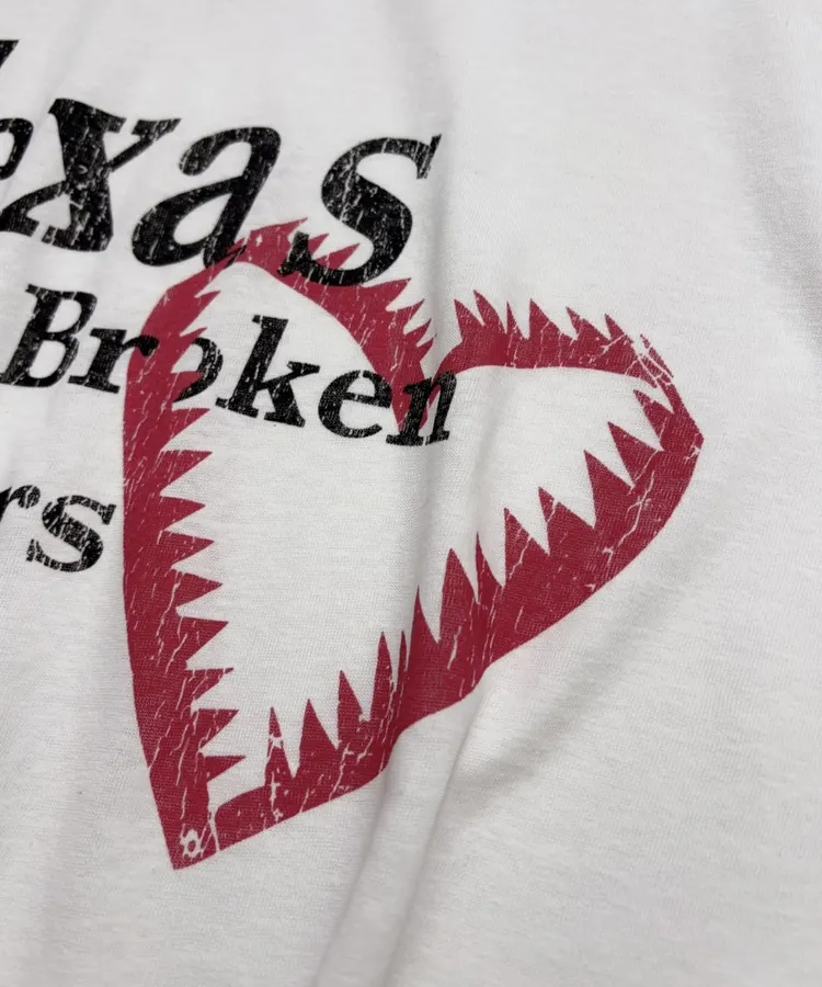Graffiti Graphic Relaxed Long-Sleeve T-Shirt in White, product view 05