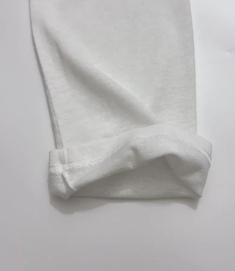 Graffiti Graphic Relaxed Long-Sleeve T-Shirt in White, product view 08