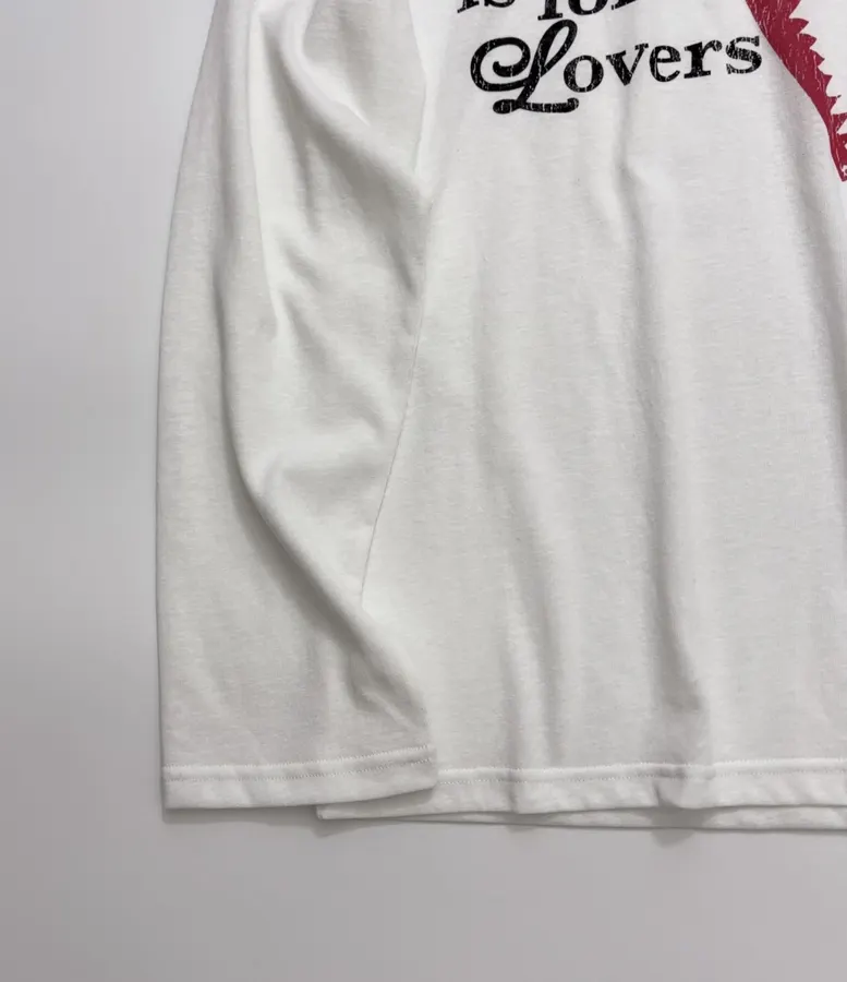 Graffiti Graphic Relaxed Long-Sleeve T-Shirt in White, product view 09