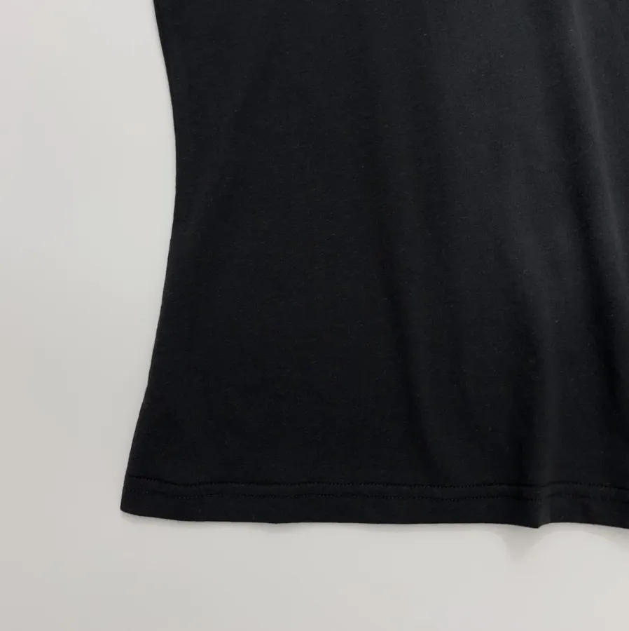 Distressed Vintage Short-Sleeve T-Shirt Top in Black, product view 06