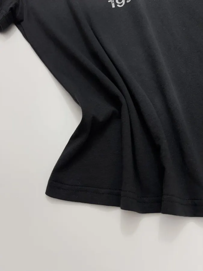 Distressed Vintage Short-Sleeve T-Shirt Top in Black, product view 07