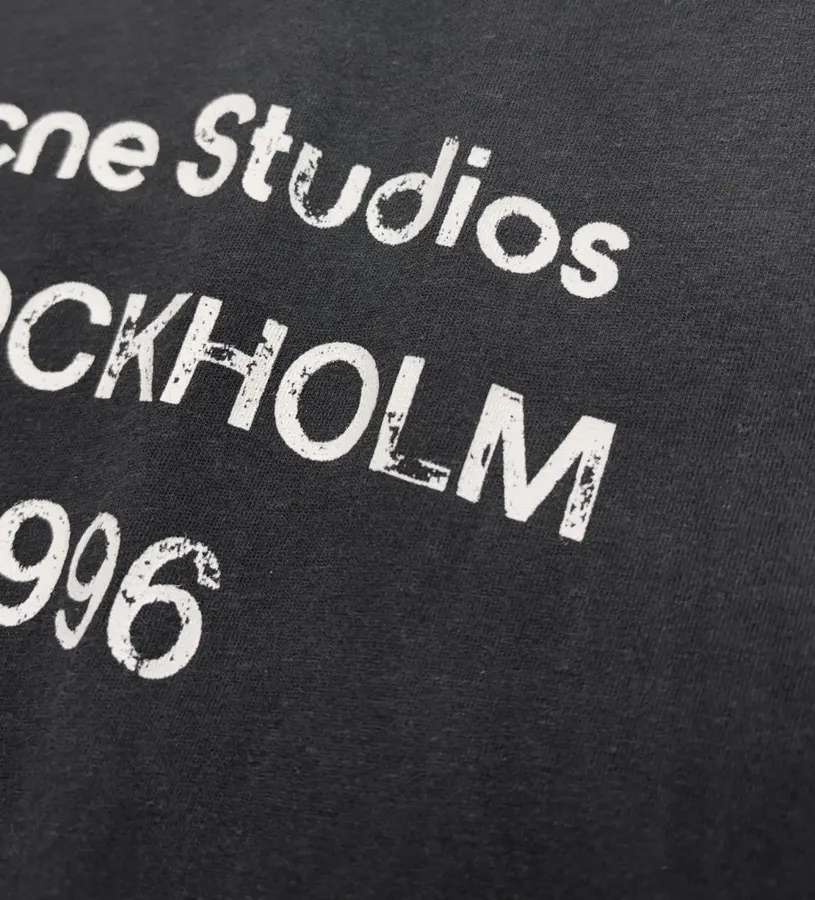 Distressed Vintage Short-Sleeve T-Shirt Top in Black, product view 10