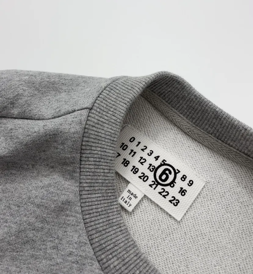 Gray Simple Letter Crewneck Loose Long-Sleeve Sweatshirt Top in Gray, product view 04