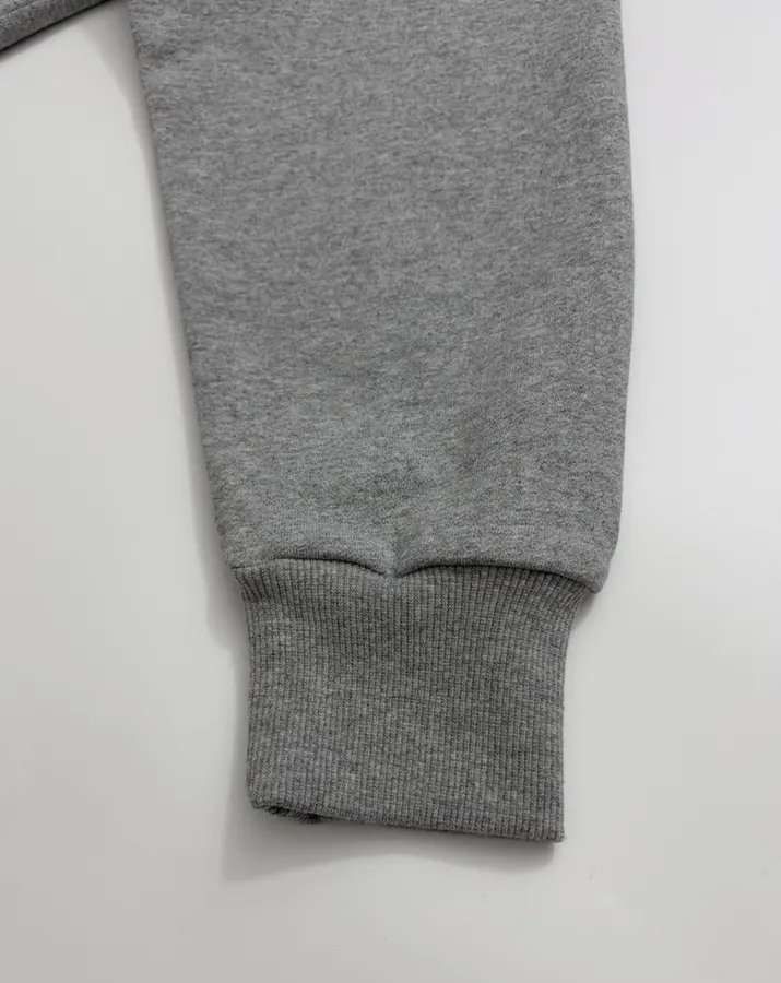Gray Simple Letter Crewneck Loose Long-Sleeve Sweatshirt Top in Gray, product view 07