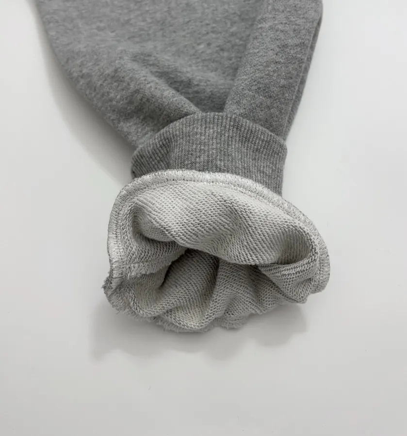 Gray Simple Letter Crewneck Loose Long-Sleeve Sweatshirt Top in Gray, product view 08