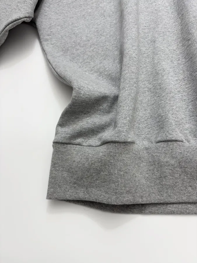 Gray Simple Letter Crewneck Loose Long-Sleeve Sweatshirt Top in Gray, product view 10