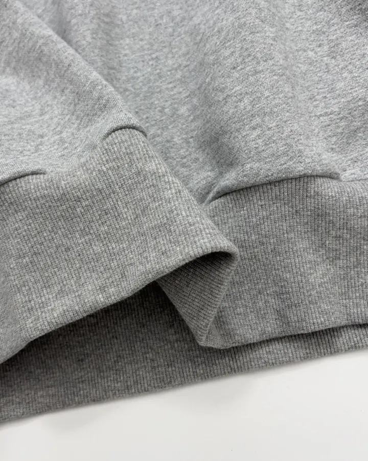 Gray Simple Letter Crewneck Loose Long-Sleeve Sweatshirt Top in Gray, product view 11