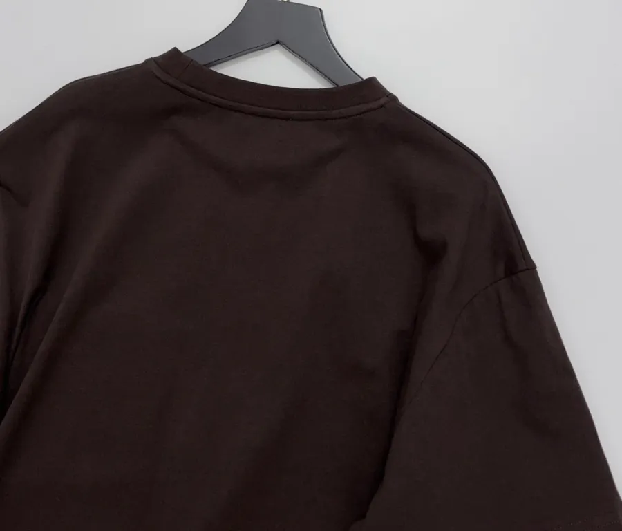 Brown Layered-Look Striped Long-Sleeve Top in Brown and Blue, product view 15