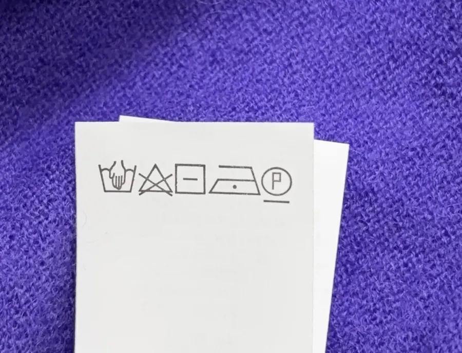 Relaxed Lightweight Crew-Neck Wool Sweater in Purple, product view 15