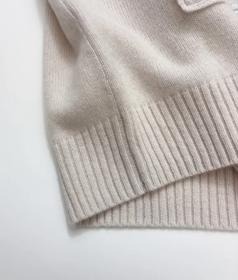Colorblock Letter Crew-Neck Pullover Knitted Sweater in Taupe, product view 11