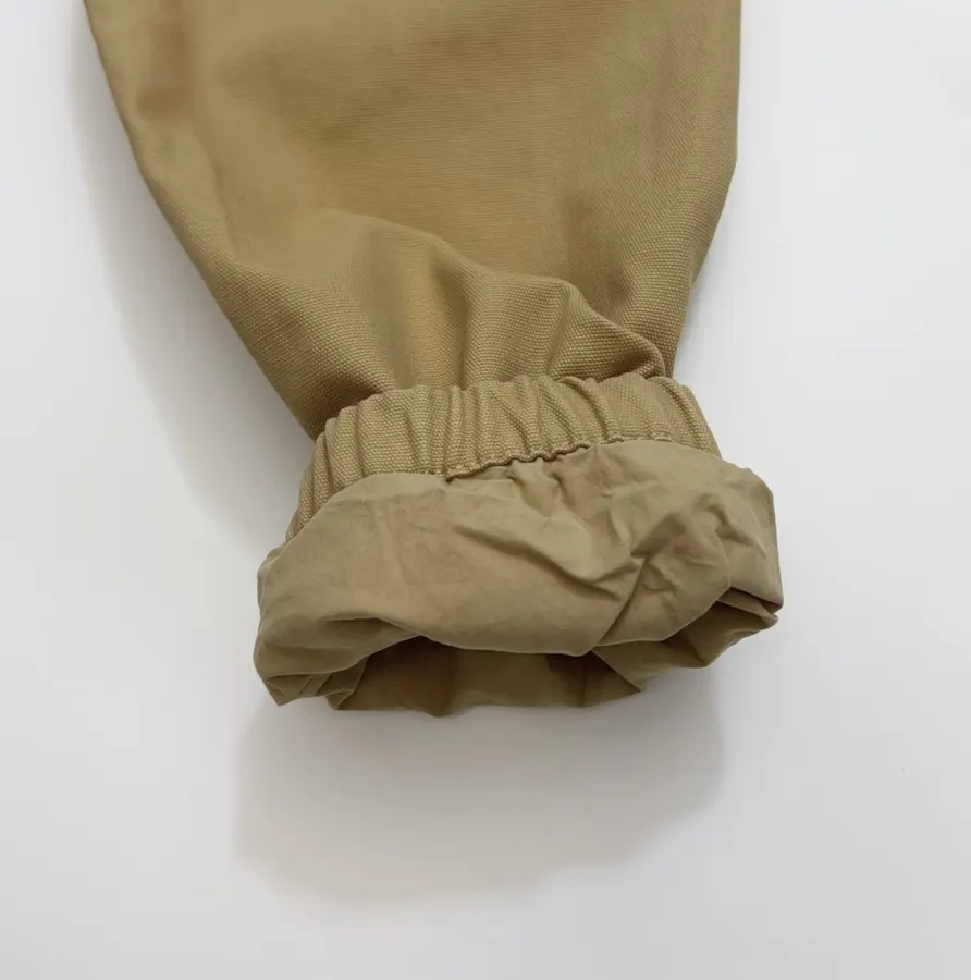 Coat, Unisex Style Jacket with Stand Collar, Short Length Top in Camel, product view 10
