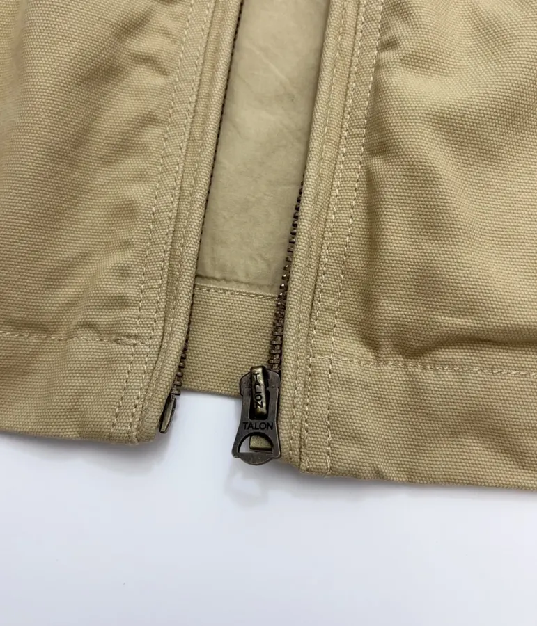 Coat, Unisex Style Jacket with Stand Collar, Short Length Top in Camel, product view 15
