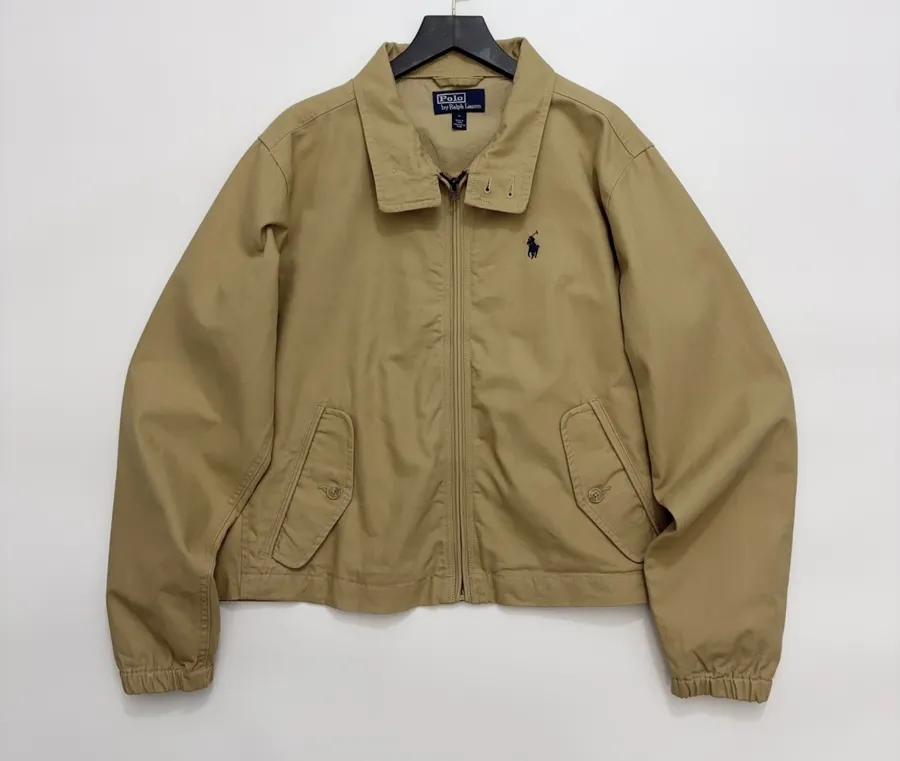 Coat, Unisex Style Jacket with Stand Collar, Short Length Top in Camel, product view 17