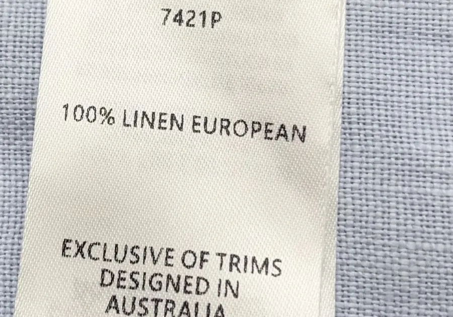 Linen Long Pants in Light Blue, product view 24