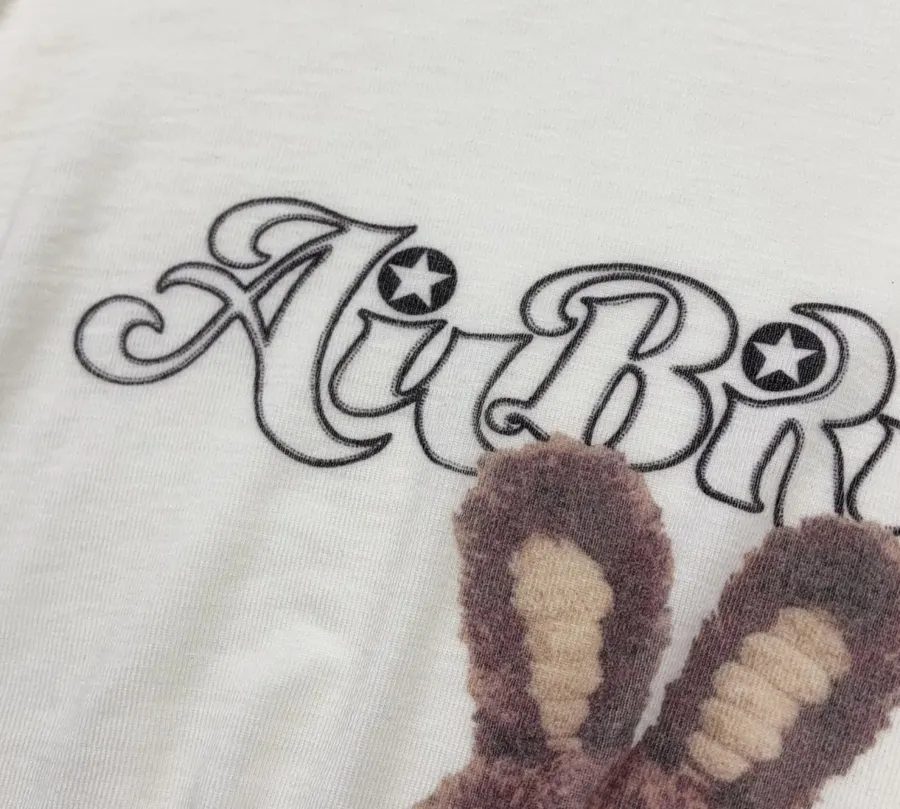 Retro Exquisite Printed Adventure Bunny Long-Sleeve T-Shirt in Off-White, product view 08