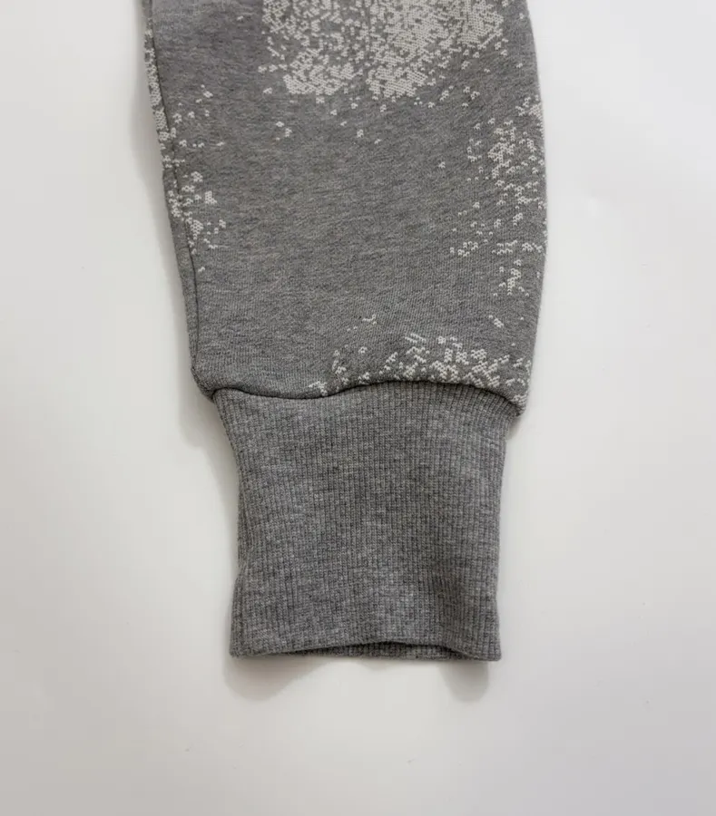 Casual Graffiti Hooded Zip-Up Loose Long-Sleeve Jacket in Gray, product view 08