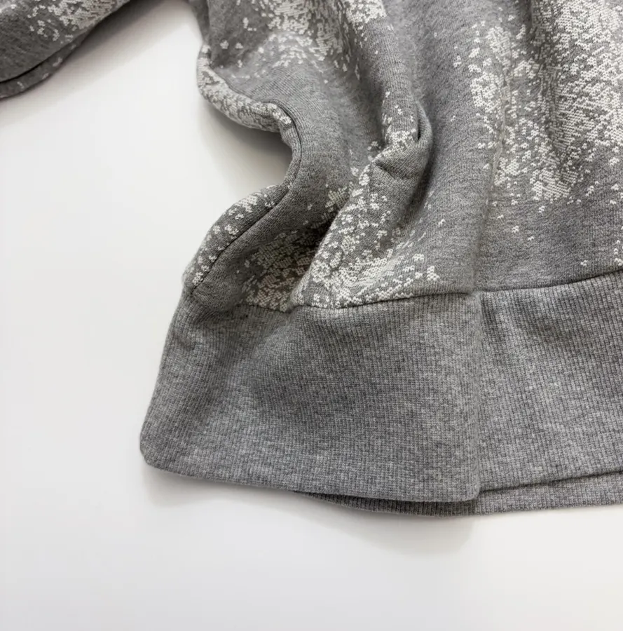 Casual Graffiti Hooded Zip-Up Loose Long-Sleeve Jacket in Gray, product view 11