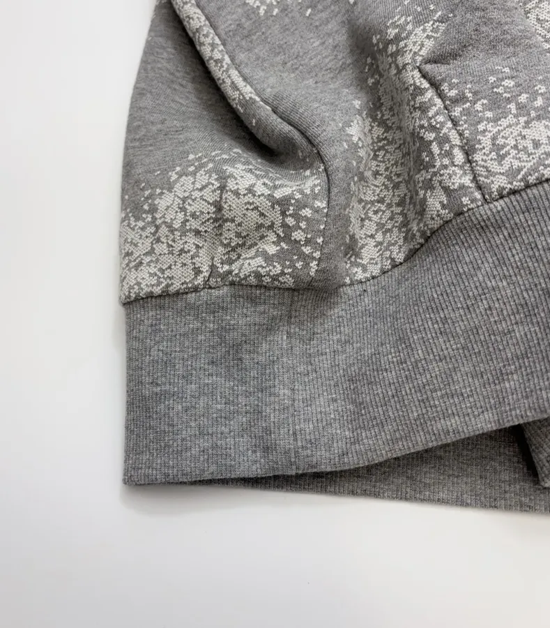 Casual Graffiti Hooded Zip-Up Loose Long-Sleeve Jacket in Gray, product view 12