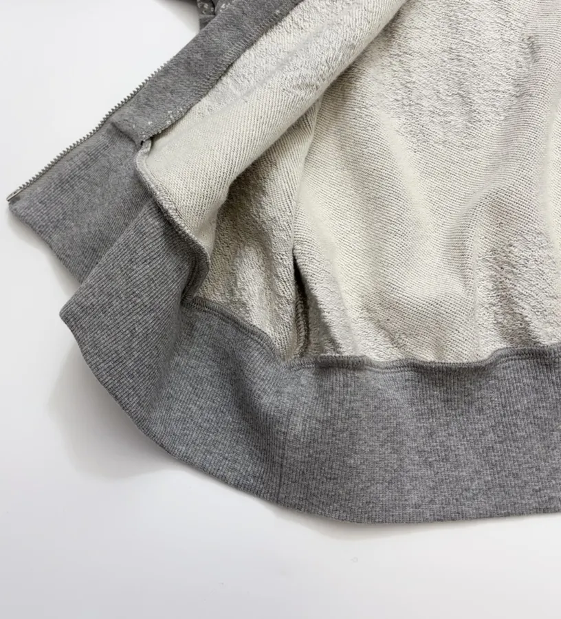 Casual Graffiti Hooded Zip-Up Loose Long-Sleeve Jacket in Gray, product view 17