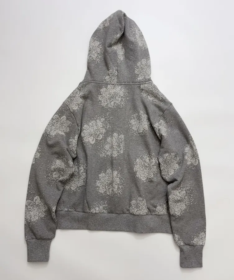 Casual Graffiti Hooded Zip-Up Loose Long-Sleeve Jacket in Gray, product view 18