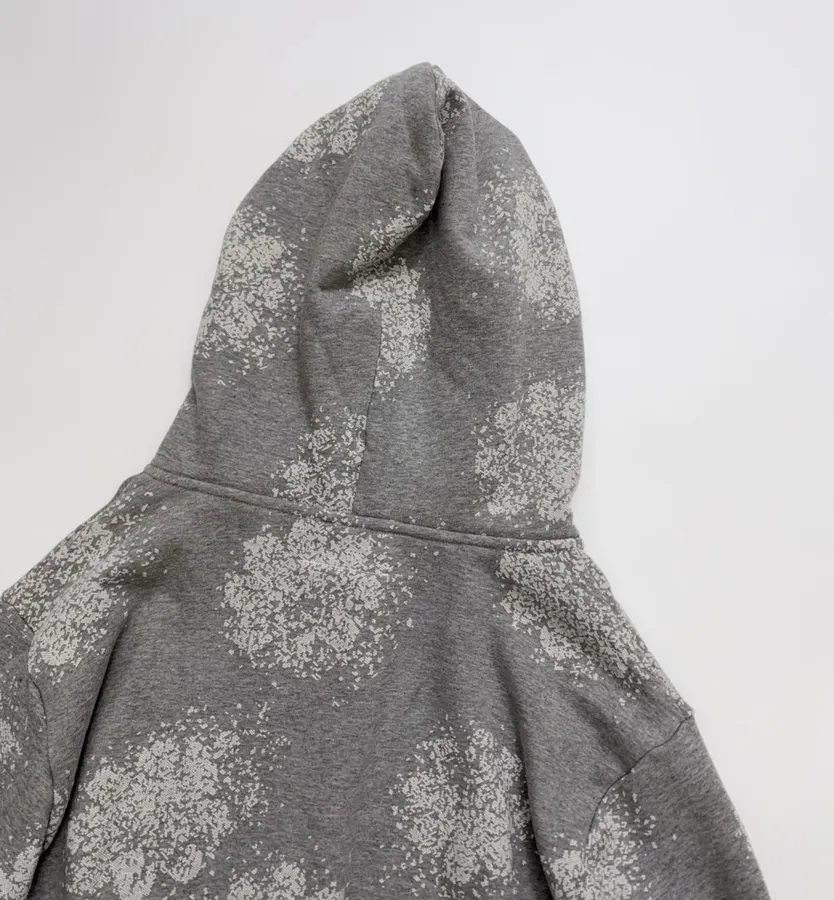 Casual Graffiti Hooded Zip-Up Loose Long-Sleeve Jacket in Gray, product view 19