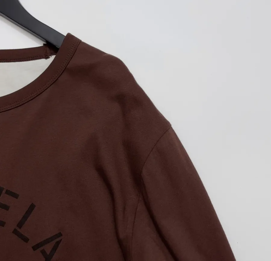 Brown Double-Sided Long-Sleeve T-Shirt in Brown, product view 03