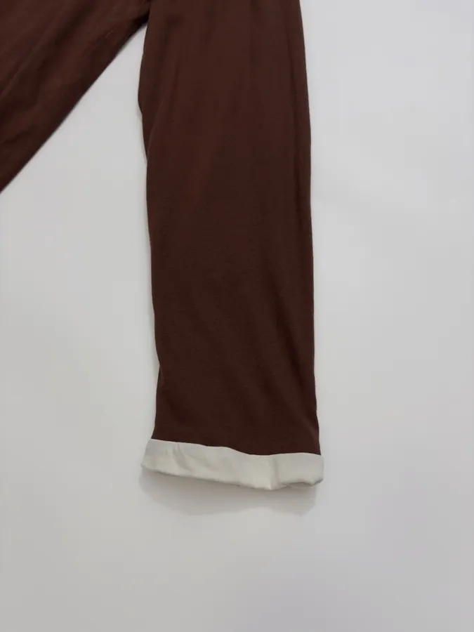 Brown Double-Sided Long-Sleeve T-Shirt in Brown, product view 06